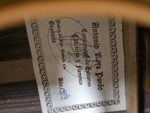 Antonio Raya Pardo 1974 Classical Guitar Consignment - Image 10