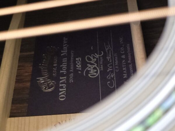 Martin 20th Anniversary OMJM John Mayer #1003 w/case - Image 8