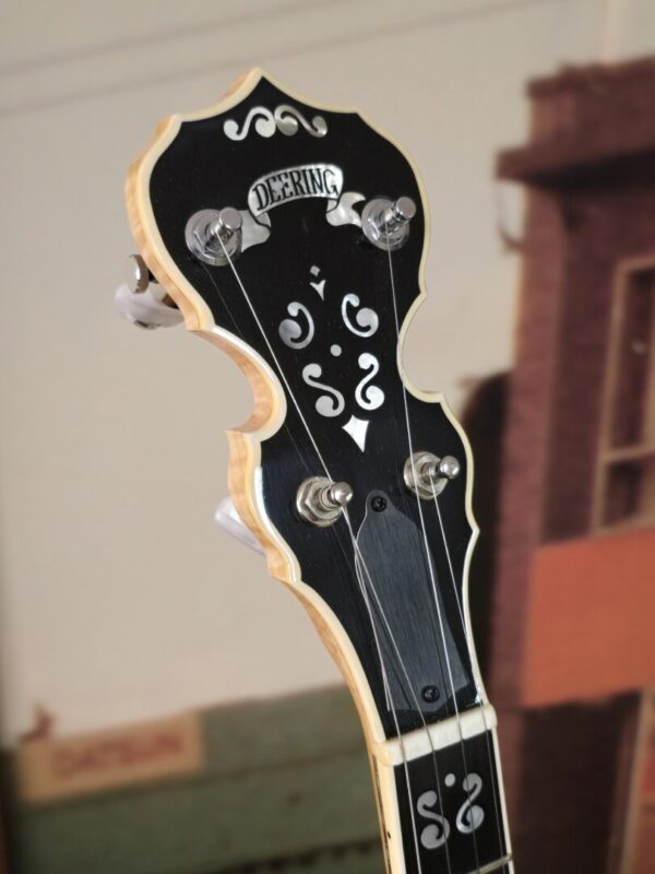 Deering Calico 5 String Banjo w/case Consignment - Image 3